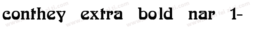 conthey extra bold nar 1字体转换